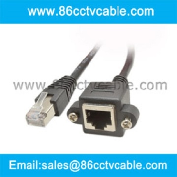 Cat6/RJ45 Screw Panel Mount Ethernet Network Extension Cable