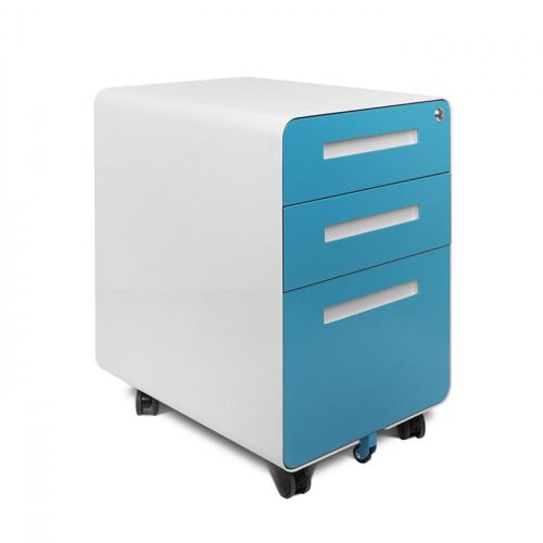 Round Design 3 drawer Mobile Pedestal