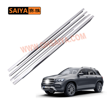 Chrome Window Weatherstrip Moulding Trims for MERCEDES BENZ 167 A1677200701 - Rear Left and Right Car Doors
