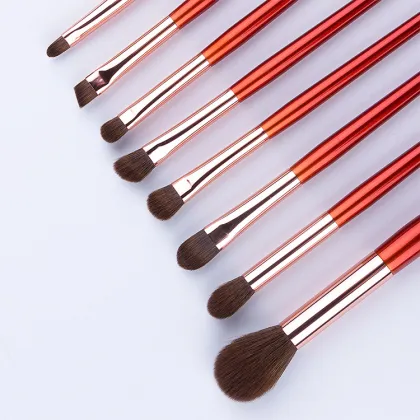 red makeup brush set Professional Cosmetics Kit