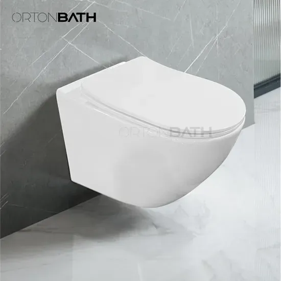 Ortonbath Rimless Toilet with Soft Close Seat Cover