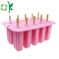 Durable Silicone Ice Cube Maker Nampan dengan Tutup