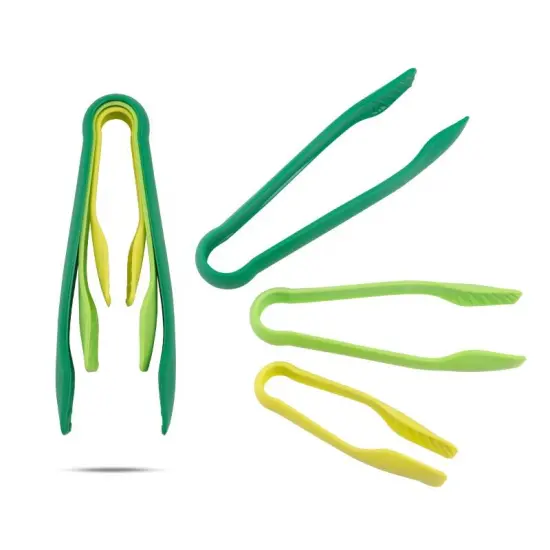 Hot Selling 3-Piece Set of Durable, Heat-Resistant BPA-Free Plastic Food Tong for BBQ, Salad, and Ice Serving in the Kitchen