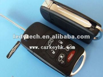2014 New arrival Chrysler 5+1 buttons flip modified remote key shell track key