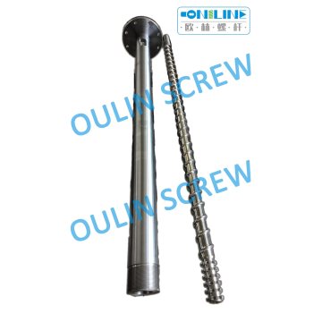 55mm Bi-Metal Film Blowing Screw and Barrel for Reycled HDPE with 40% CaCO3