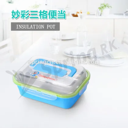 Wonderful color lunch box stainless steel bento with lock