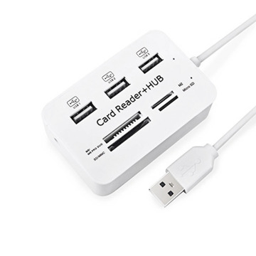 Etmakit All In One USB 2.0 Hub 3 Ports With USB Card Reader Hub 2.0 480Mbps Combo For MS/M2/SD/MMC/TF For PC Laptop NK-Shopping