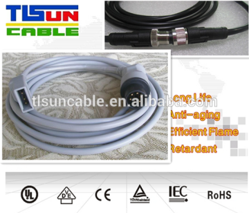 PUR waterproof Sensor cable with shielded 3 pin m8 pur cable