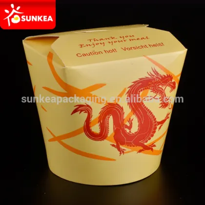 Disposable paper take away pasta box