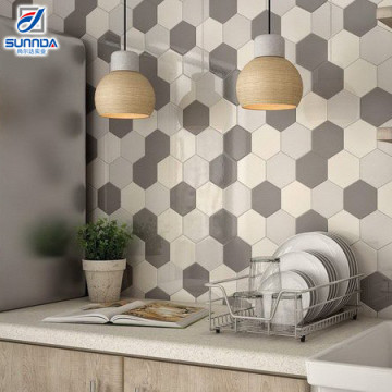 China guangdong high quality rustic matte finish non slip hexagon ceramic floor tiles for kitchen