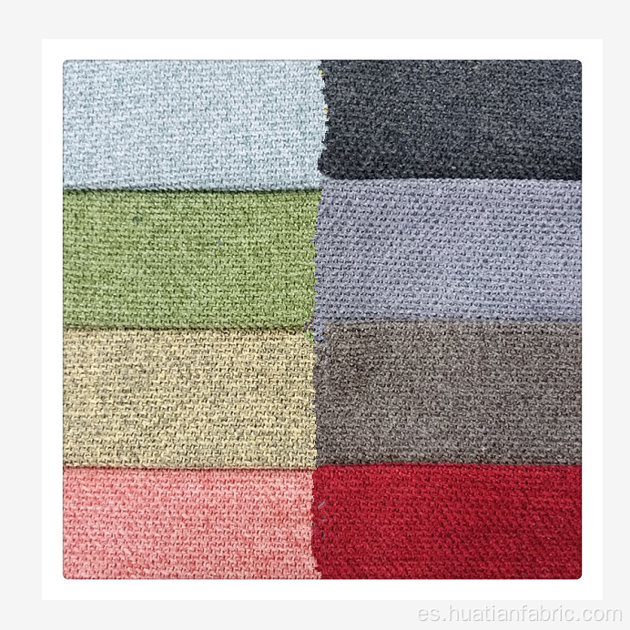 Set de sofá de poliéster diseña tejido sofá cama tela de lino