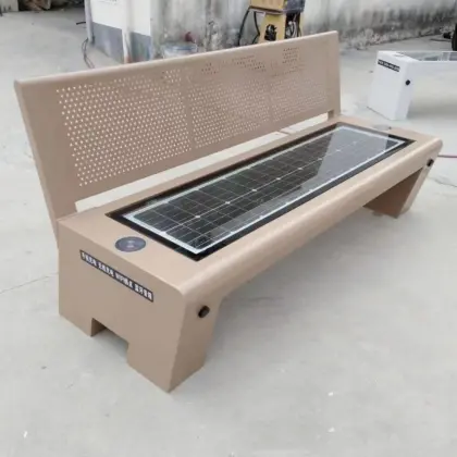solar powered charging benches