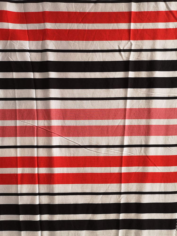 Stripe Design Rayon Challis 30S Light Printing Fabric