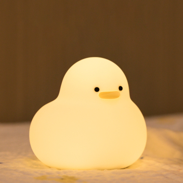 Hot Selling Cute Animals Duck Silicone LED Night Light for Kids
