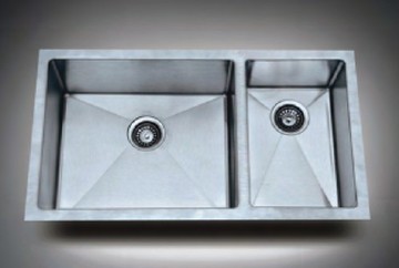 Stainless Steel Square Undermount Double Bowl Kitchen Sink
