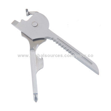 Stainless Steel Multitool with Saw, Knife, Bottle Opener and Screw Driver