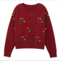 Pull de Noël rouge tricot et joli