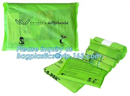 Biodegradable Drawstring bags, Biodegradable Dog waste bags, Biodegradable laundry bags