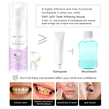 2022 New Technology Toothpaste: Whitening Mousse Foam