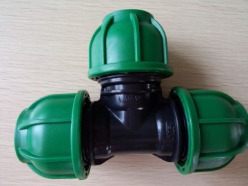 Hot selling Green pp compression fitting thread plastic pipe fitting PN10 male tee 20x1/2"mm A488