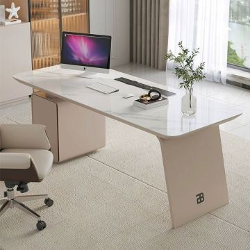 Moderner Manager Büro Computertisch mit Sintered Stone Top