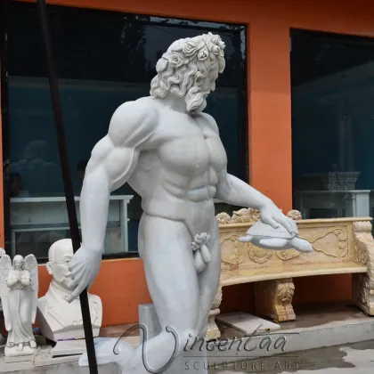 large outdoor sculptures stone carving marble poseidon statues