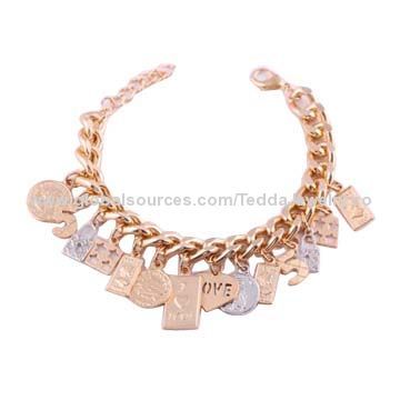 Metal Bracelets, Made of Alloy, Small Orders are Welcome