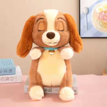 Soft Brown Puppy Dog Stuffed Animal Toy - Unisex Bedtime Pillow for Kids