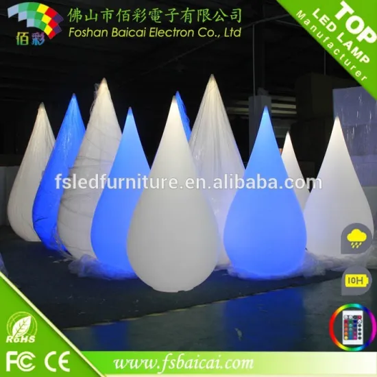 Large water droplets shape Changing led decoration light/led garden decoration light