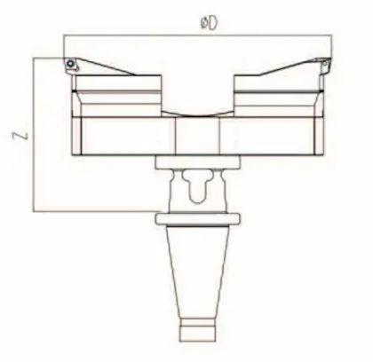 Rough boring head for mold manufacturing