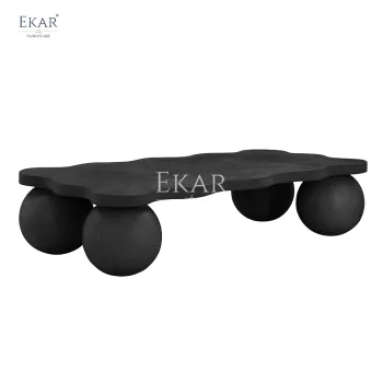Irregular-Shaped Modern Outdoor Cement Coffee Table for Sofas and Lounges