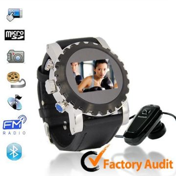 W958 Water Resistant Quadband Wrist Watch Phone With Bluetooth, Tft 1.5 Touch Screen