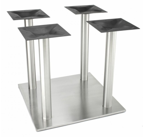 Round Square kitchen brushed stainless steel table base