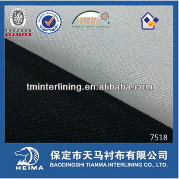 high class weft insert fusible interlining fabric for jacket, suit, uniform