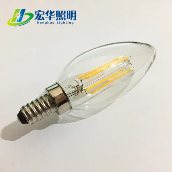 Warm Cool White C35 E12 4W LED Candle Filament Light Bulb