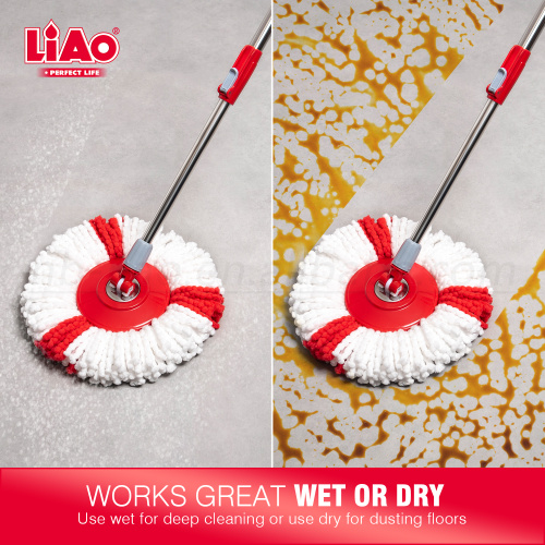LiAo Spin Mop עם דלי