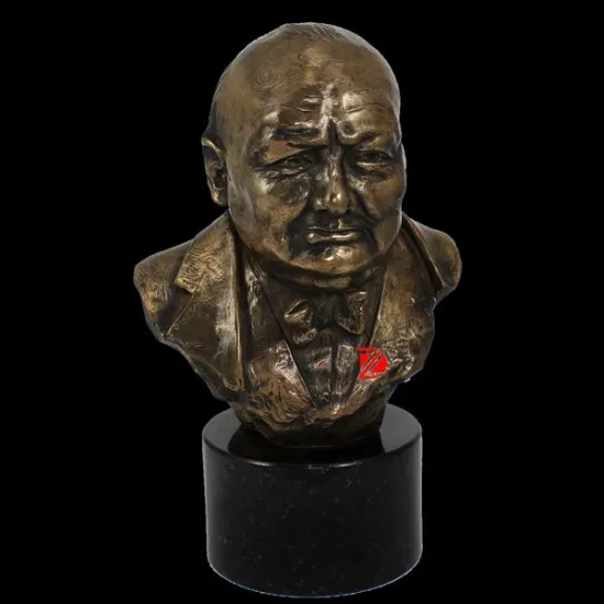 famous head statue,Churchill bronze bust sculpture