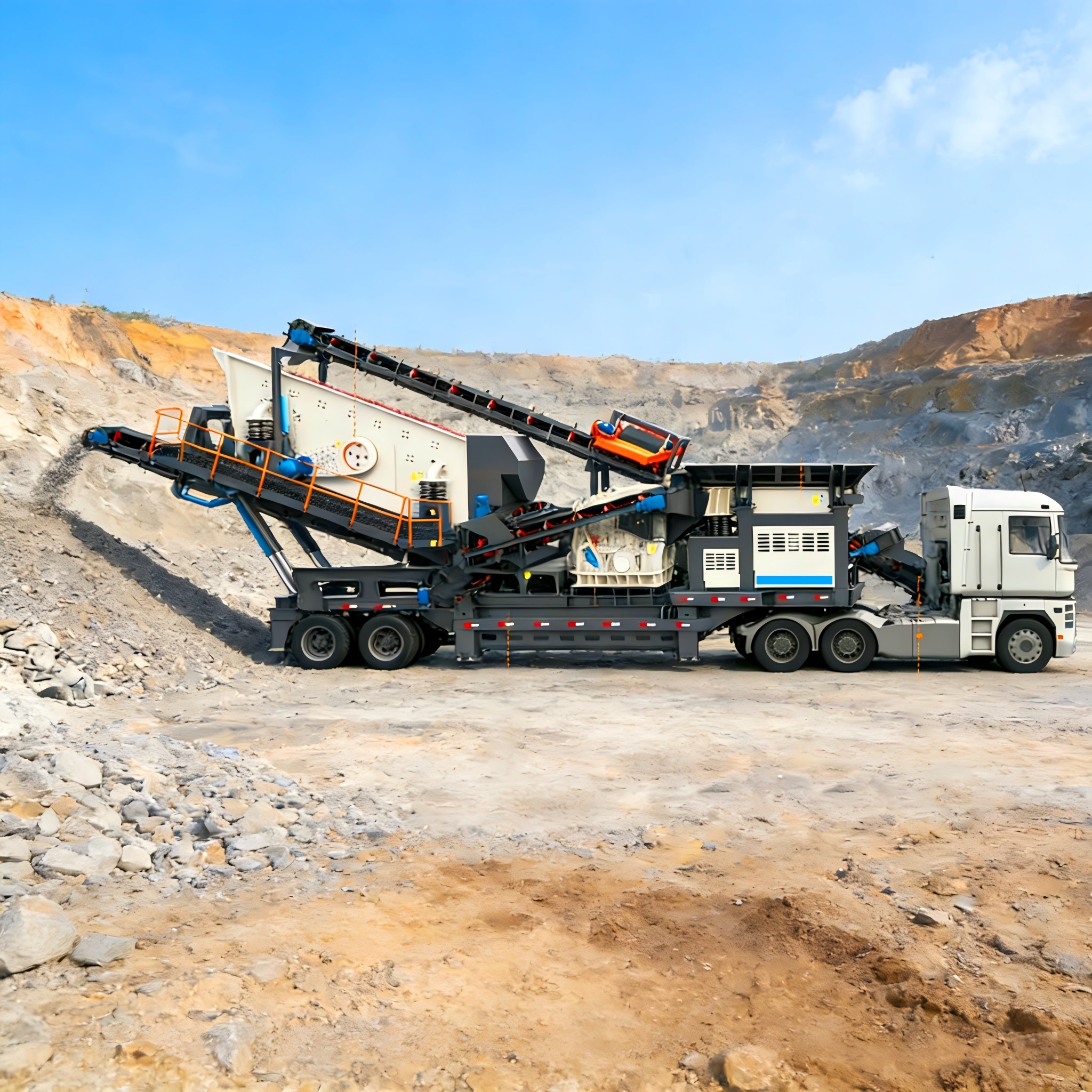 mobile crushing station