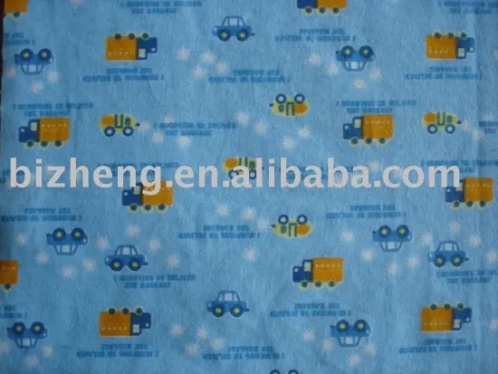 100% Cotton printed Flannel for baby cloth and blanket
