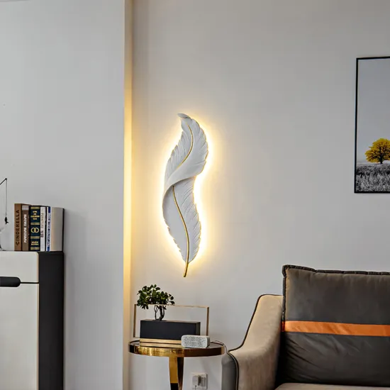 Creative Modern Feather LED Wall Lamp for Home and Hotel Decor