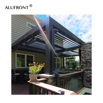 AS2047 Standard 4 Season Orangery Outdoor Glass Sun Room with Sliding Shutters on Aluminum Pergola