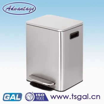 Square soft close dustbin
