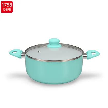 Popular Ceramic Coating Aluminium Casserole Pink Color