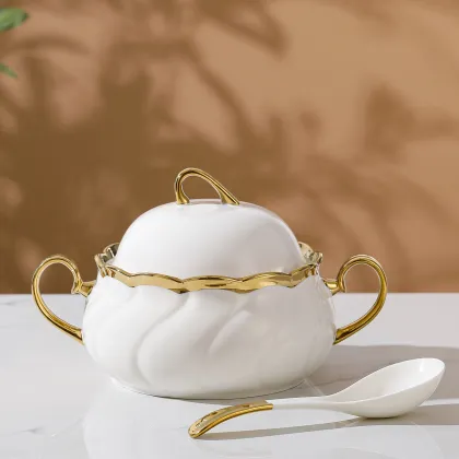 Factory Wholesale Luxury Ceramic Soup & Stock Pots