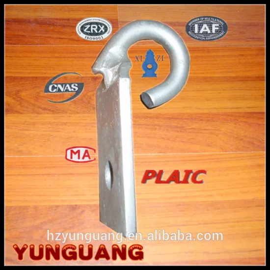Hot-dip galvanized steel link hook steel telcom parts Electric monopole tower mounting fitting power overhead line accessories