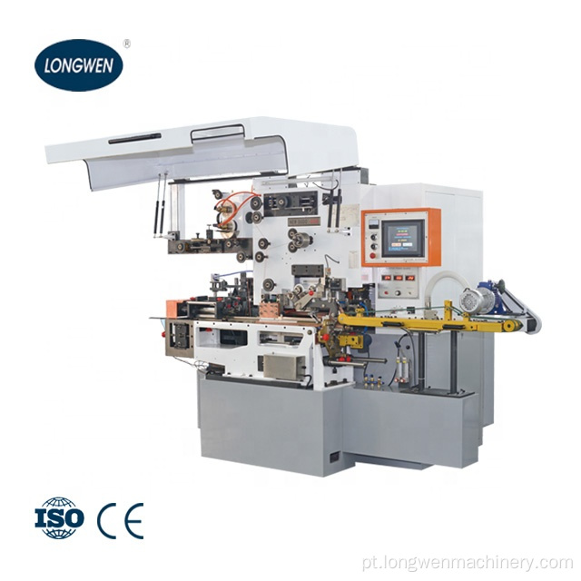 Máquina automática de solda de costura usada na fabricação de latas de aerossol