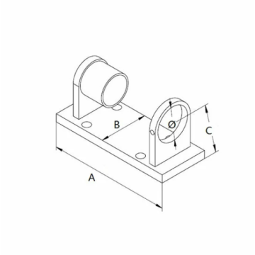 Support de balise murale en acier inoxydable