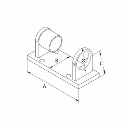 Support de balise murale en acier inoxydable