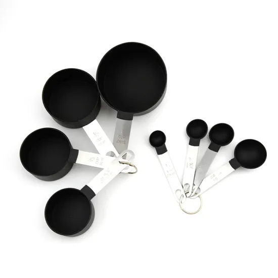 8-Piece Small Plastic Kitchen Measuring Spoons and Cups Set: Accurate Baking Tools for Precise Recipes