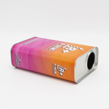 1 liter empty rectangular oil tin can containers